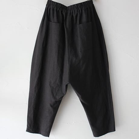 atelier naruse アトリエナルセ　リネンコットンサルエルパンツ　#キナリ、チャコール