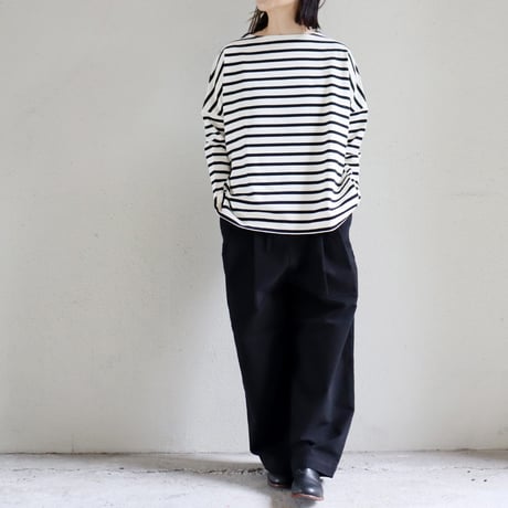 TRAVAIL MANUEL トラバイユマニュアル　モールスウェード2タックトラウザーズ　#ブラック
