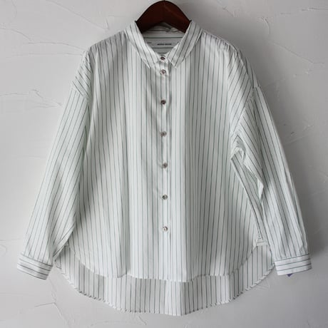 atelier naruse アトリエナルセ　コットンピンストライプビッグシルエットシャツ　cotton pinstripe big silhouette shirt