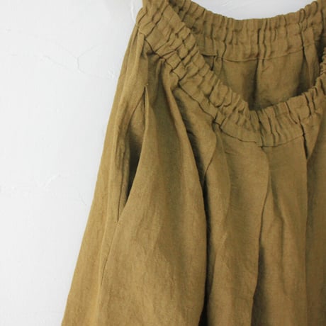 **またまた再入荷** Linenya リネンヤ　リネンタックスカート　＃キャメルブラウン、ブラック