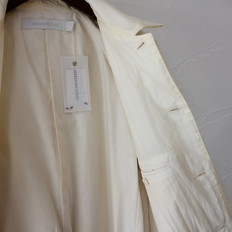ASEEDONCLOUD アシードンクラウド　Sankayo embroidery quilt Laboratory coat #Ivory  【送料無料】