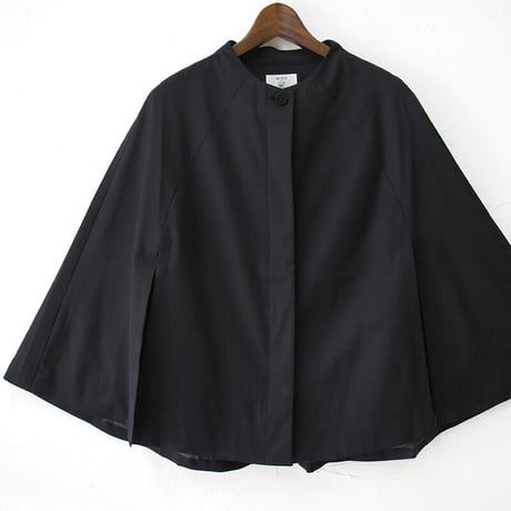 **再入荷** Linenya リネンヤ　ウールケープ　#ブラック　【送料無料】