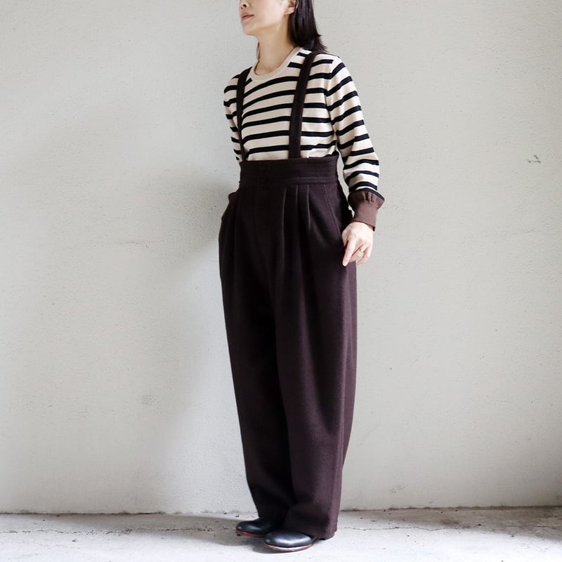 SUSURI ススリ ムースパンツ #brown,navy 【送料無料】 | sukima-スキマ