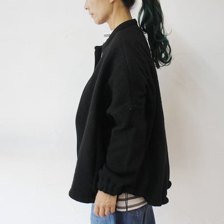 maomade マオメイド　圧縮ウール バックギャザー ジャケット　#ネイビー、ブラック