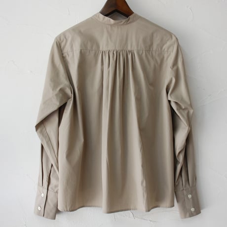 amne アンヌ　PIMA skipper Blouse　スーピマコットンスキッパーブラウス　#ホワイト、ベージュ、ネイビー