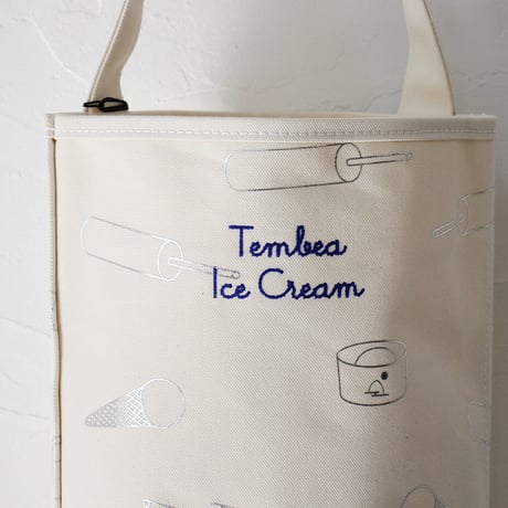 TEMBEA テンベア　BAGUETTE TOTE SMALL PRINT　#ICE+刺繍【送料無料】