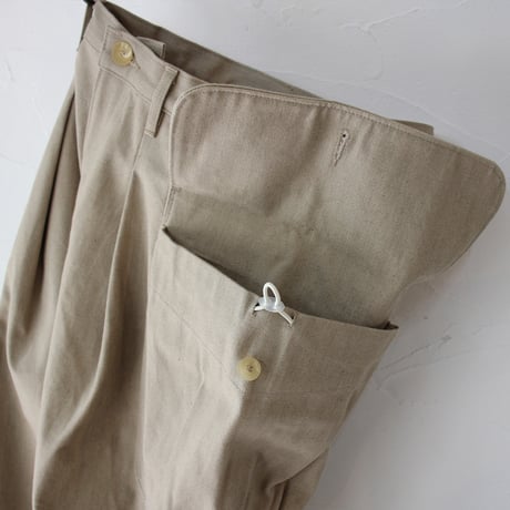 ASEEDONCLOUD アシードンクラウド　P.E DENIM trousers #sand beige　【送料無料】