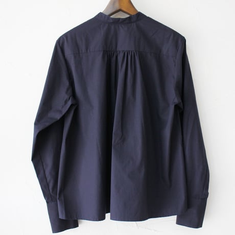 amne アンヌ　PIMA skipper Blouse　スーピマコットンスキッパーブラウス　#ホワイト、ベージュ、ネイビー