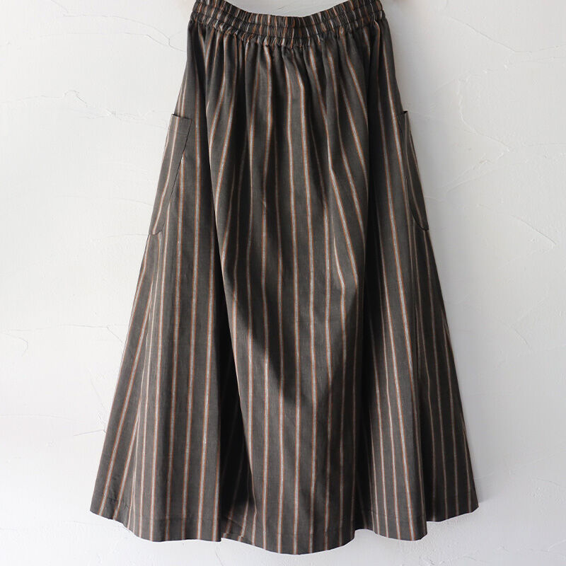 再入荷** atelier naruse アトリエナルセ コットンリネンストライプ