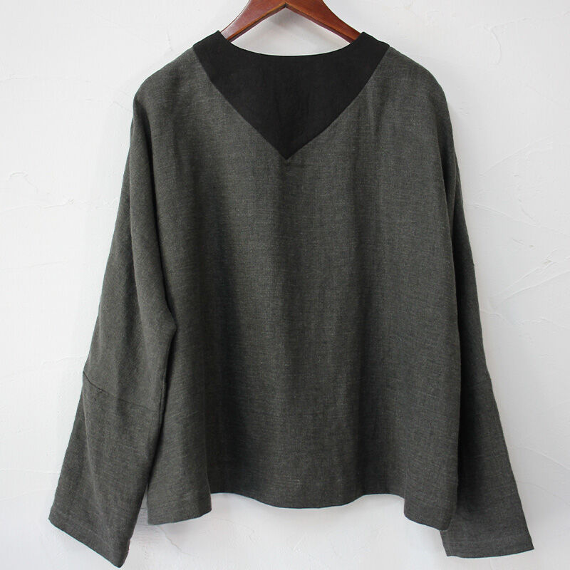 MAGALI マガリ ブラッシュドベルギーリネンカーディガン