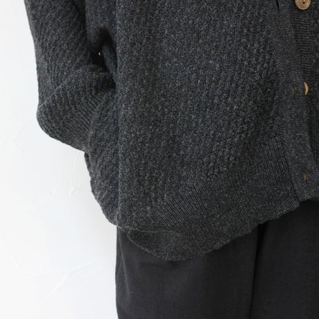 atelier naruse アトリエナルセ　ラムウールビッグサイズカーディガン　#キャメル、チャコール　【送料無料】
