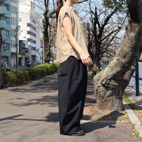 ASEEDONCLOUD アシードンクラウド　HandWerker　ウェザークロスワイドトラウザー　#ブラック