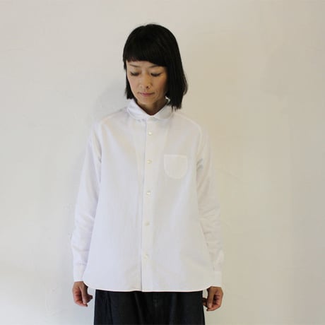 **S u K i M a -スキマ-別注・再入荷**LASSO ラッソ　スキマのラウンドカラーブラウス　♯ホワイト　【送料無料】