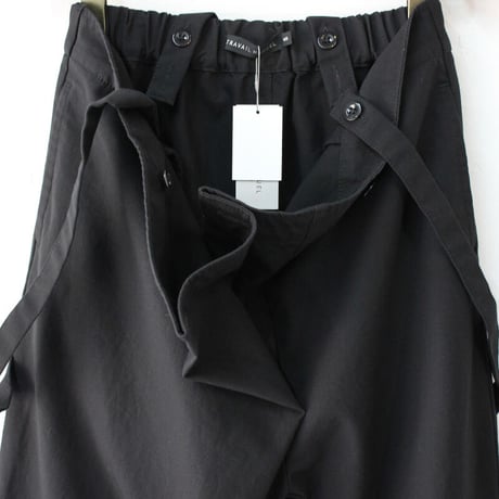 TRAVAIL MANUEL トラバイユマニュアル　オーガニックツイルフォールドパンツ　＃チャコールグレー、ブラック　【送料無料】