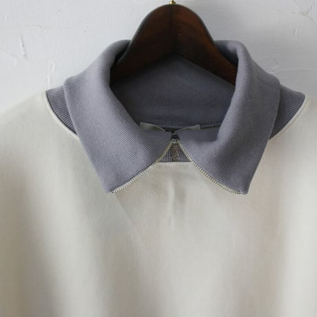 amne アンヌ　FRENCH TERRY zip turtle　フレンチテリージップタートル　#natural