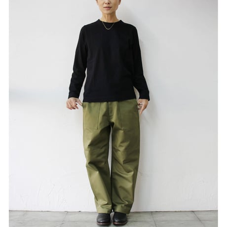 sasanqua by trees サザンカバイツリース　Backsatin Us army fatigue Pants バックサテンUSアーミーファティーグパンツ