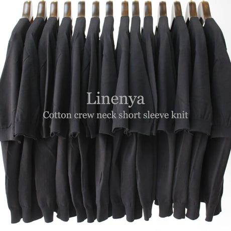 **またまたまた再入荷** LinenYa リネンヤ　as it is.　コットンクルーネック半袖ニット