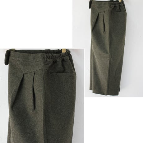 **再々入荷** homspun ホームスパン　ソフトフラノ２タックパンツ　#ネイビー、カーキ　【送料無料】