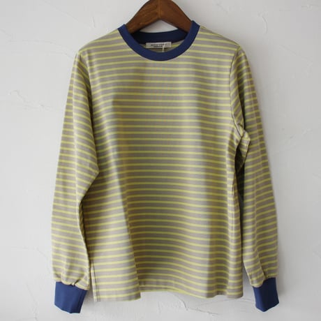 **再入荷**　atelier naruse アトリエナルセ　コットンボーダーカットソー（長袖）cotton border cut&sewn（long sleeves）