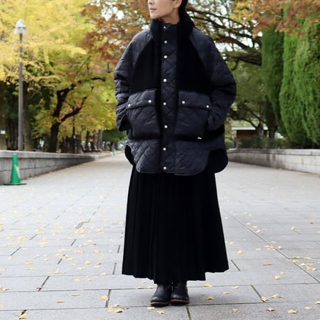 anme アンヌ　BOA/QUILT useful coat　#ブラック　【送料無料】