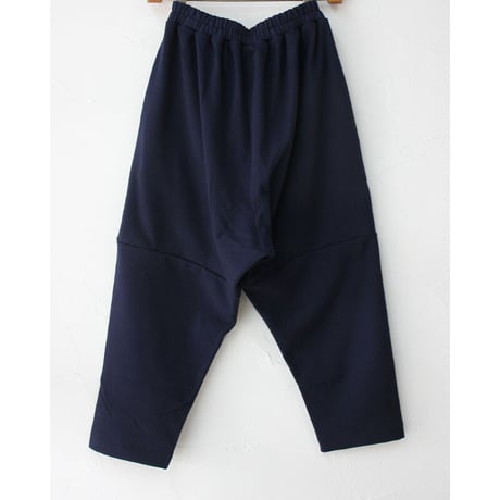 **新色ネイビー追加入荷**　homspun ホームスパン　裏パイル度詰ギャザーパンツ　#ネイビー、ブラック、TOP杢チャコール