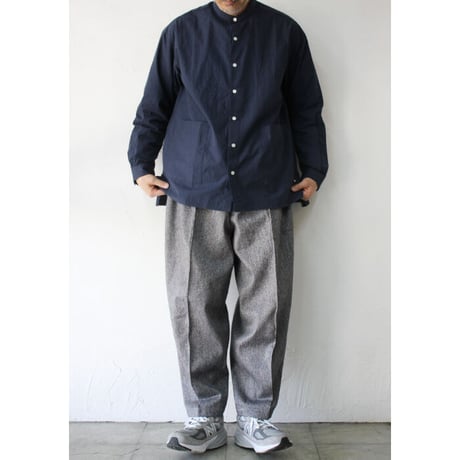 amne アンヌ CHAMBRAY covered shirts シャンブレーカバーシャツ　#INK　【送料無料】