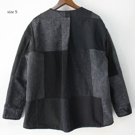 FUNSET OF ART ファンセットオブアート　ブラックパッチワークライナーブルゾン　#ブラック　【送料無料】