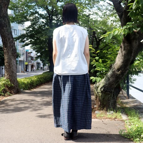 **再入荷** homspun ホームスパン　C/Lチェック＆ストライプスカート　【送料無料】