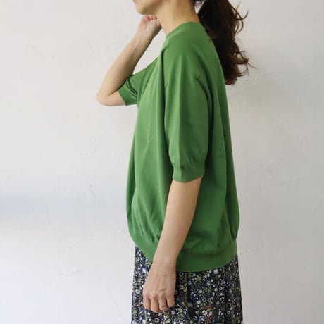 **またまたまた再入荷** LinenYa リネンヤ　as it is.　コットンクルーネック半袖ニット