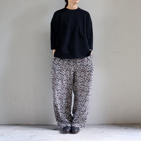 TRAVAIL MANUEL トラバイユマニュアル　ビスコースプリントサッシュワイドパンツ