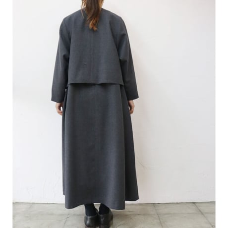 **再入荷** Linenya リネンヤ　ウール起毛ジャケット　#グレー　【送料無料】