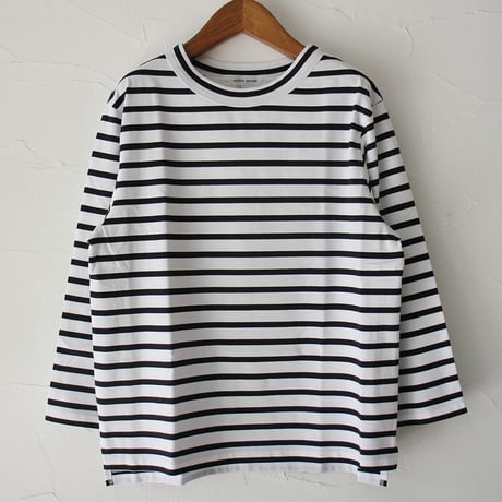 atelier naruse アトリエナルセ　コットンボーダーカットソー（長袖）　cotton border cut&sewn ～+homme～