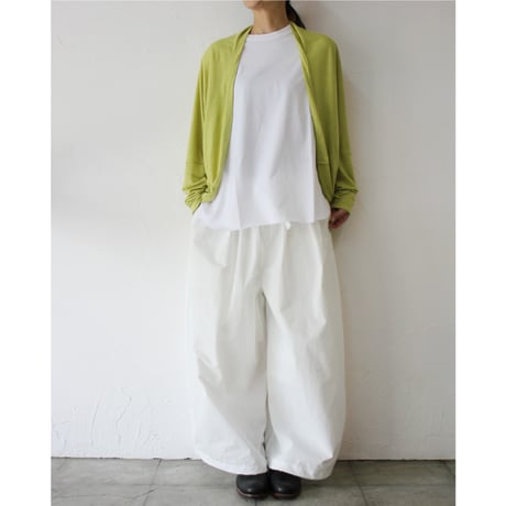 **またまた再入荷** TRAVAIL MANUEL トラバイユマニュアル　リネン天竺ボレロカーディガン　#ブラック、杢グレー、レッド、イエロー　【送料無料】