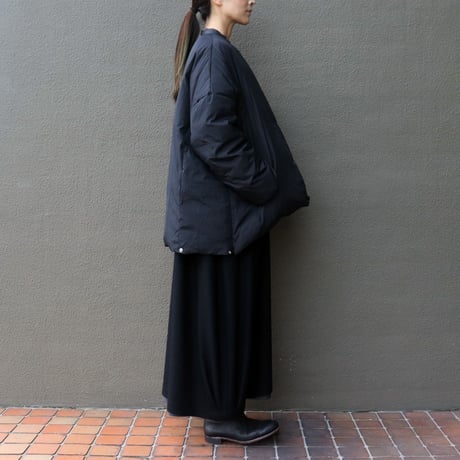 **またまたまた再入荷** LILOU + LILY リルアンドリリー　NO COLLAR DAWN JAKET　ノーカラーダウンジャケット　#ブラック、モカブラウン