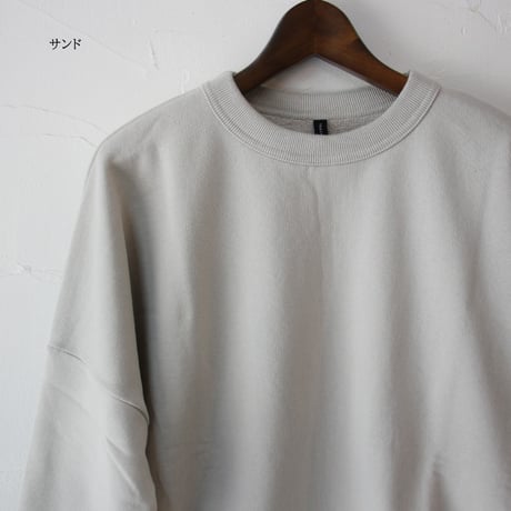 TRAVAIL MANUEL トラバイユマニュアル ヴィンテージ裏毛プルオーバー　#ヘザーグレー、チャコールグレー、サンド　【送料無料】