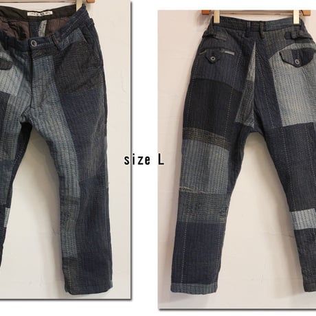 FUNSET OF ART ファンセットオブアート RANRU刺し子ウォールワークパンツ RANRU"SASHIKO"Wall Work Pants　#インディゴ　【送料無料】