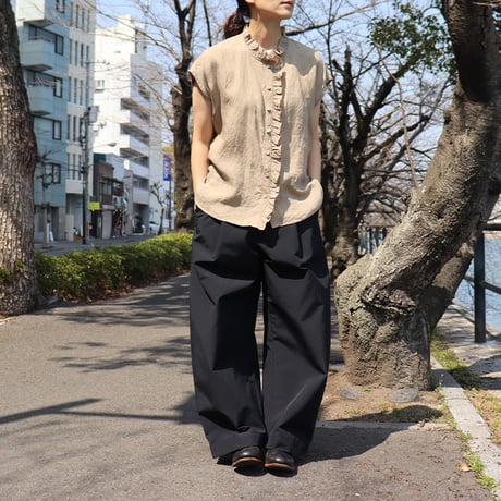 ASEEDONCLOUD アシードンクラウド　HandWerker　ウェザークロスワイドトラウザー　#ブラック