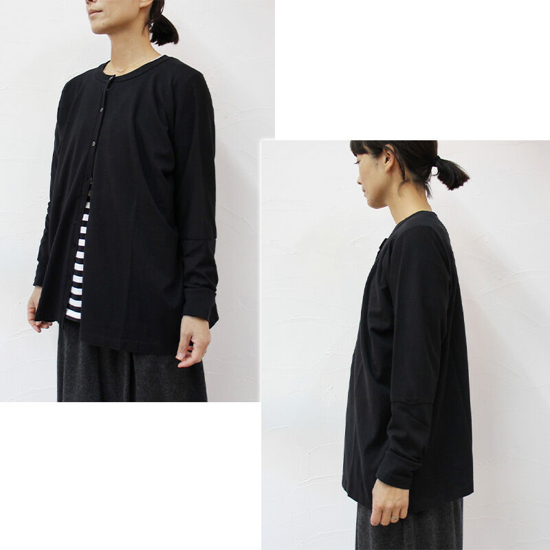 homspun バックプリーツカーデガン homspun コンパクト裏毛 カーディガン | 04 STORE