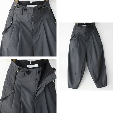 ASEEDONCLOUD アシードンクラウド　Clergyman cloth Clergyman trousers #チャコール
