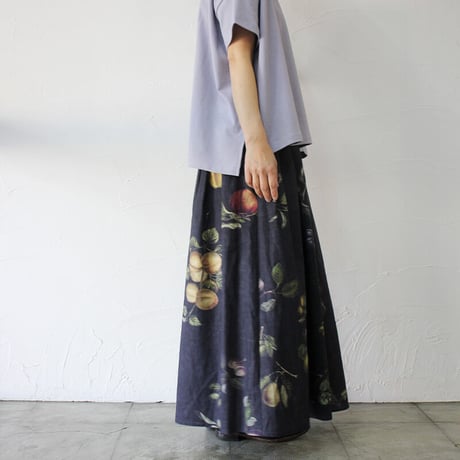 ASEEDONCLOUD アシードンクラウド　Mitsuyakusou botanical print Pharmacist uniform skirt　#ブラック
