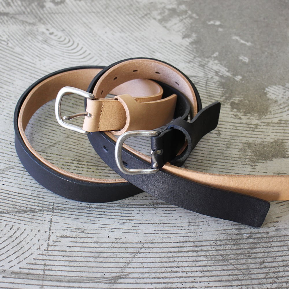 homspun｜レザーベルト 再入荷** homspun ホームスパン レザーベルト #ヌメ、ブラウン