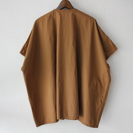 homspun ホームスパン　コットンミニチェックBIGブラウス　#オレンジ