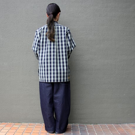 ASEEDONCLOUD アシードンクラウド　HandWerker ハンドベイカー HW light coat #indigo check