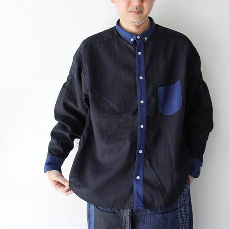 FUNSET OF ART ファンセットオブアート　IDGナローボタンダウンシャツ　#インディゴ　【送料無料】