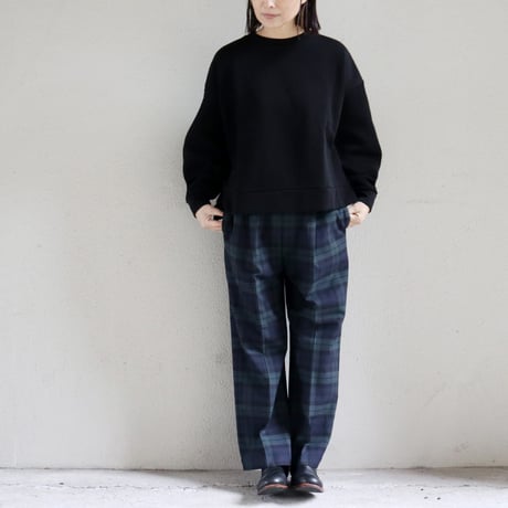 TRAVAIL MANUEL トラバイユマニュアル　T/Rツイルチェック裏起毛１タックスラックス