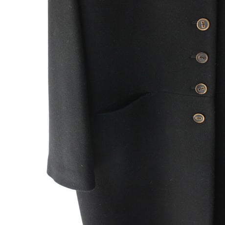 **再入荷** atelier naruse アトリエナルセ　melton wool cocoon coat　メルトンウールコクーンコート　#ブラック　【送料無料】