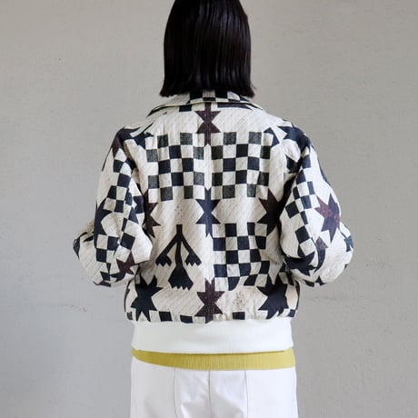 ASEEDONCLOUD アシードンクラウド　Map quilt print P.E Blouson #off white 【送料無料】