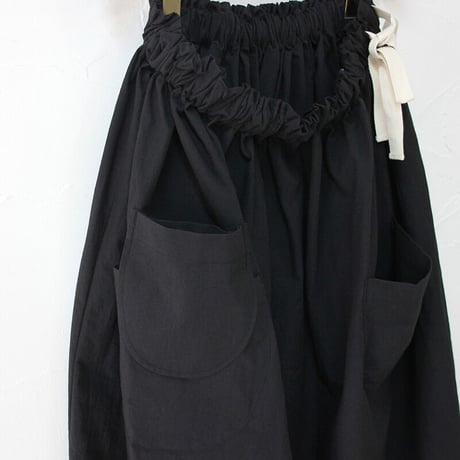 **再入荷** sasanqua by trees サザンカバイツリース　高密度ポプリンアシメレイヤーポケットスカート　#アイボリー、カーキ、ブラック