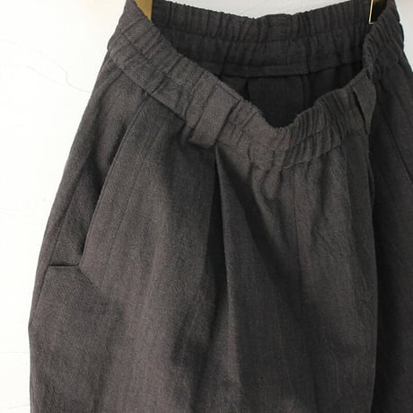 atelier naruse アトリエナルセ　コットンスラブワイドパンツ cotton slab wide pants　#杢ブラック、ブラック　【送料無料】