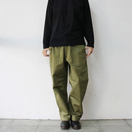 sasanqua by trees サザンカバイツリース　Backsatin Us army fatigue Pants バックサテンUSアーミーファティーグパンツ